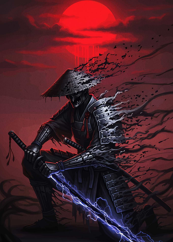Samurai Warrior Lightning Sword