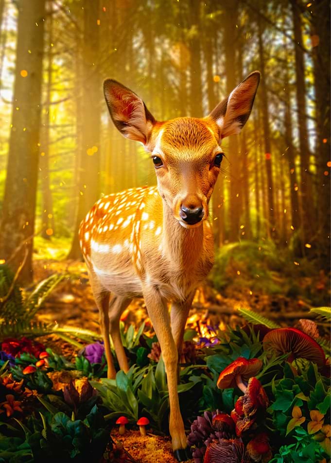 Fawn in Enchanted Forest