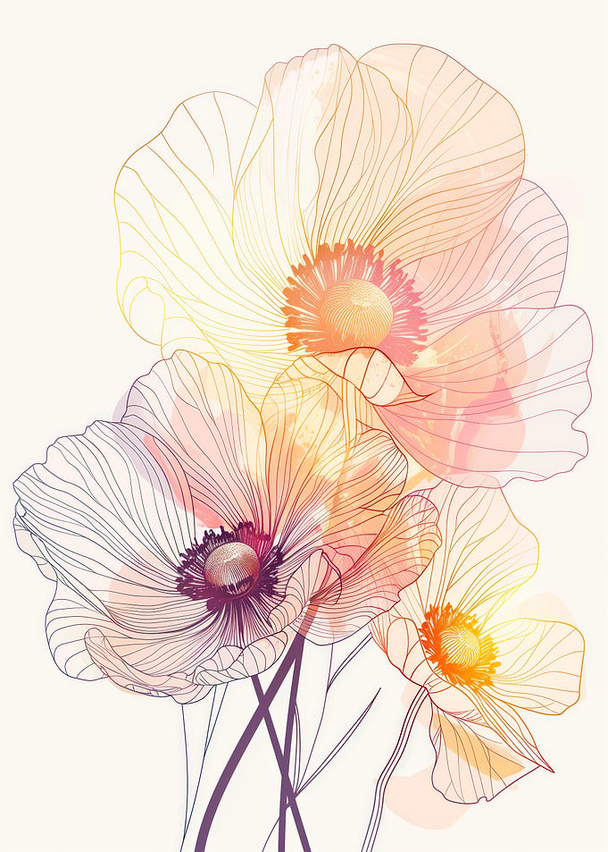 Floral Watercolor Abstract