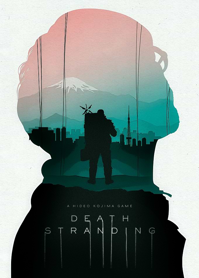 Death Stranding Silhouette Poster