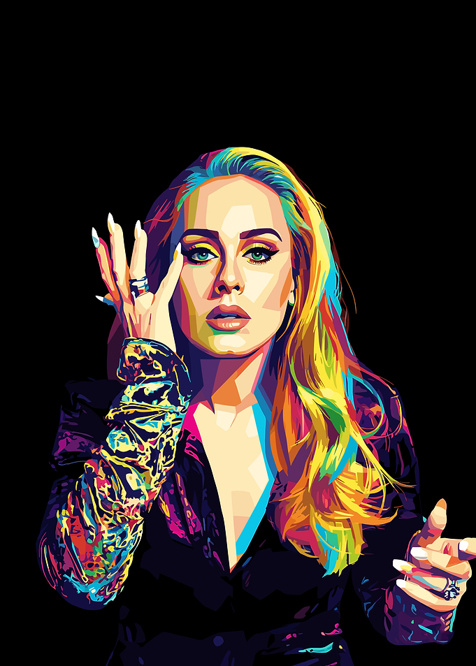 Adele Colorful Pop Art Portrait