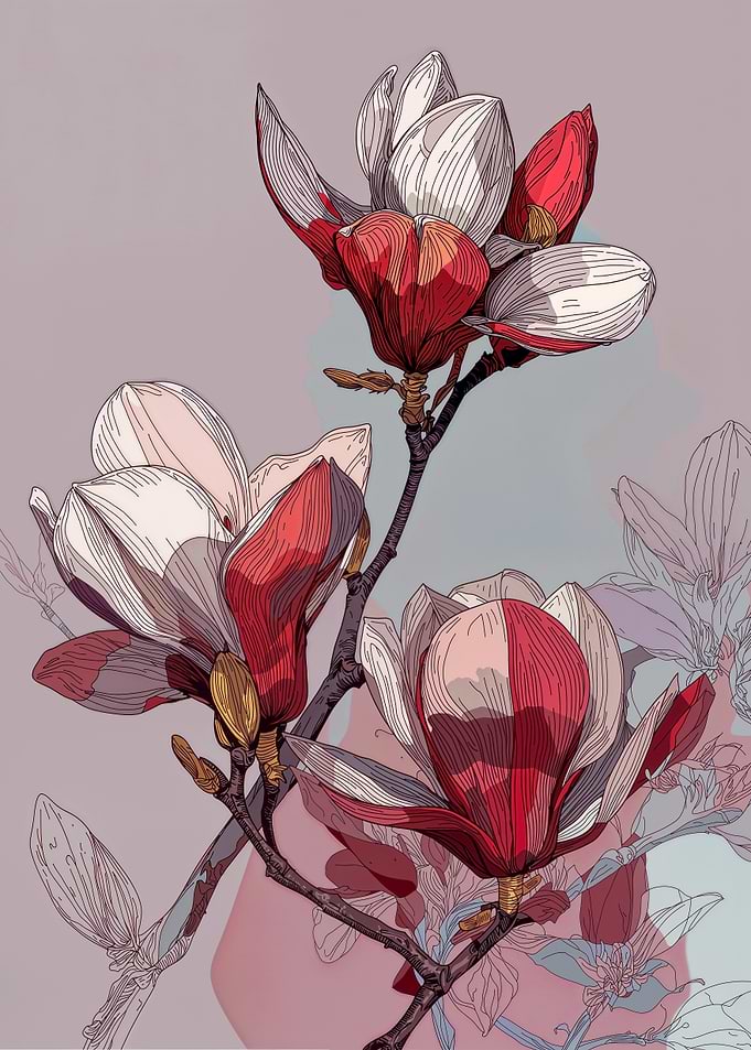 Spring Magnolia Flowers