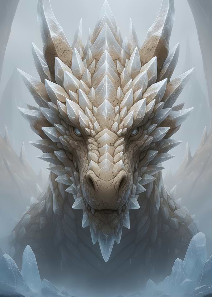 Icy Dragon Portrait