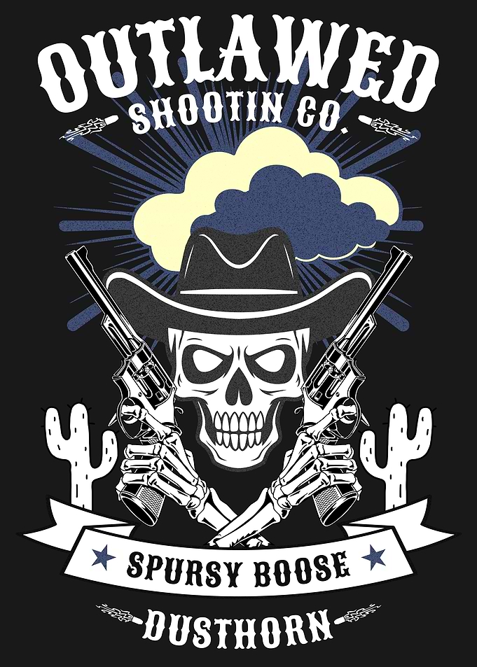 Outlawed Shootin Co. Skull Design