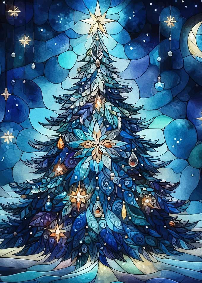 Stained Glass Christmas Tree