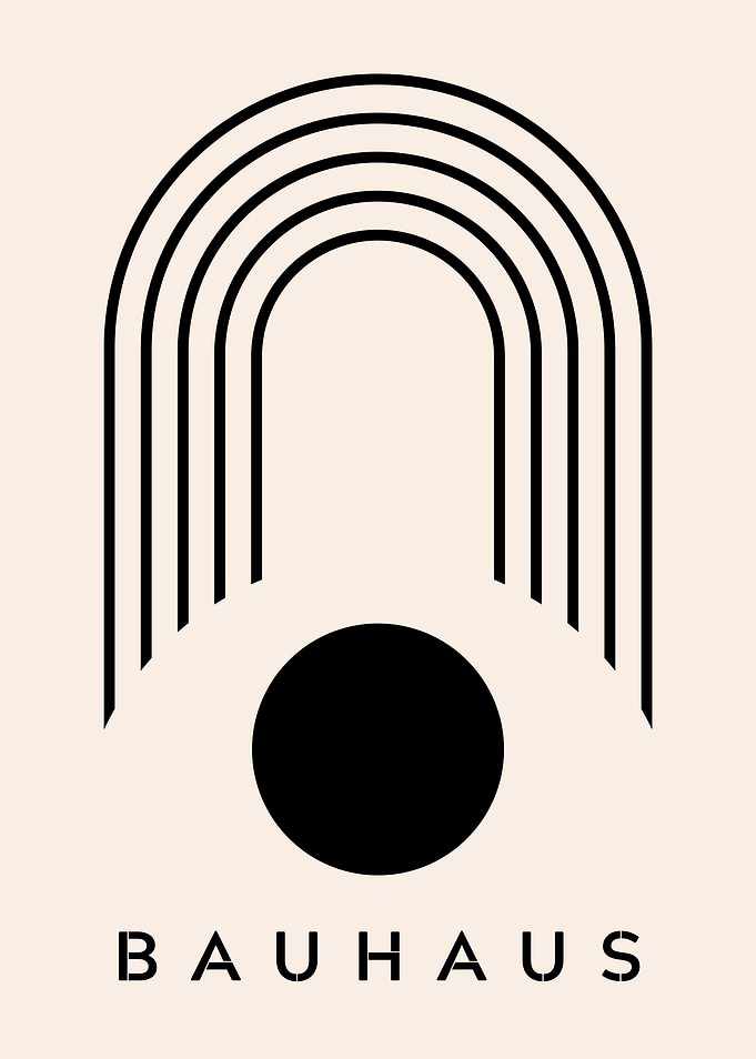 Bauhaus Minimalist Geometric Art Print