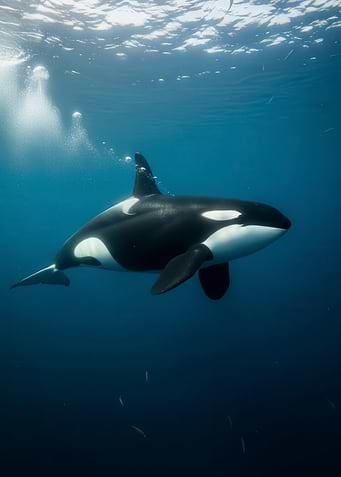 Orca in the Deep Blue Sea