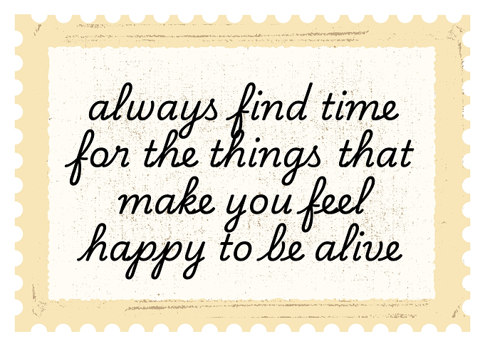 Inspirational Quote on Stamp Background
