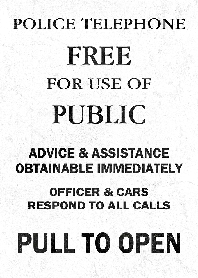 Doctor Who TARDIS Police Telephone Box Sign