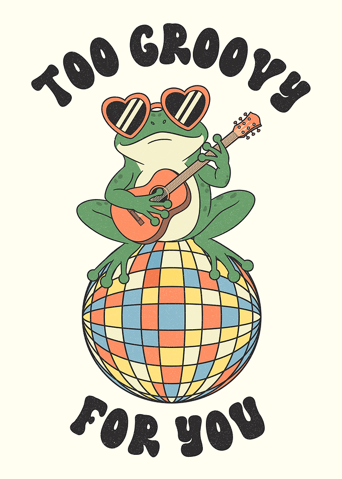 Groovy Frog on Disco Ball
