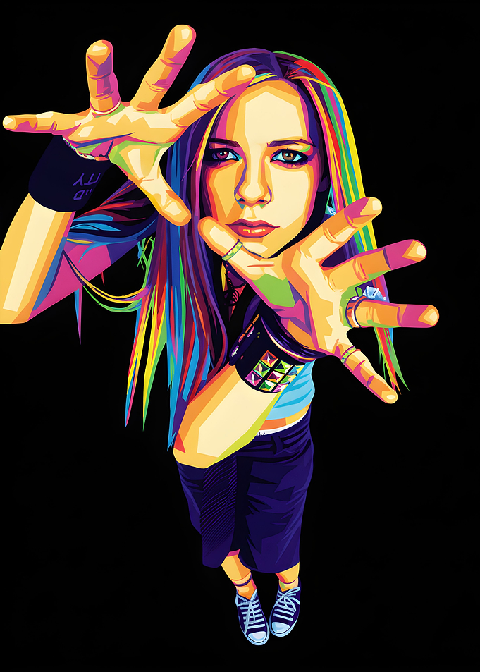 Avril Lavigne Pop Art Portrait