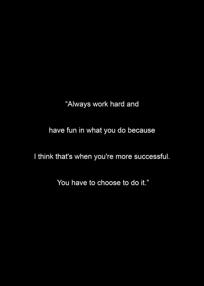 Inspirational Quote on Black Background