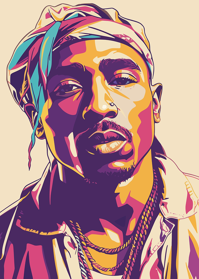 Tupac Shakur Pop Art Portrait