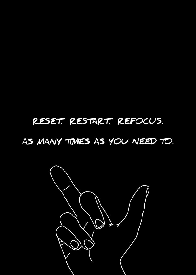 Reset. Restart. Refocus. Motivation.