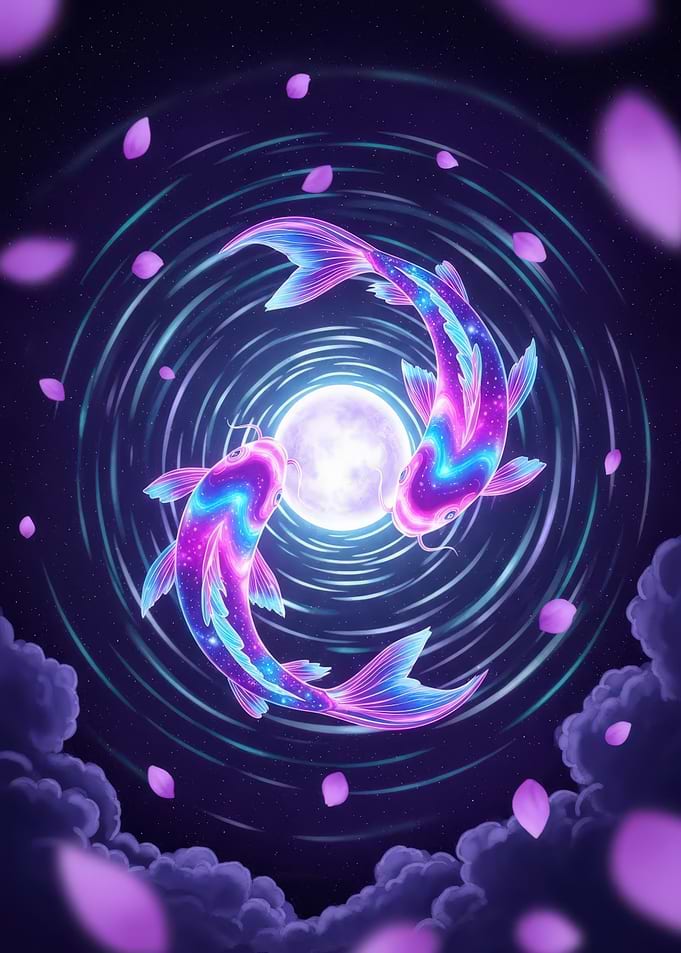 Cosmic Koi Fish Yin Yang