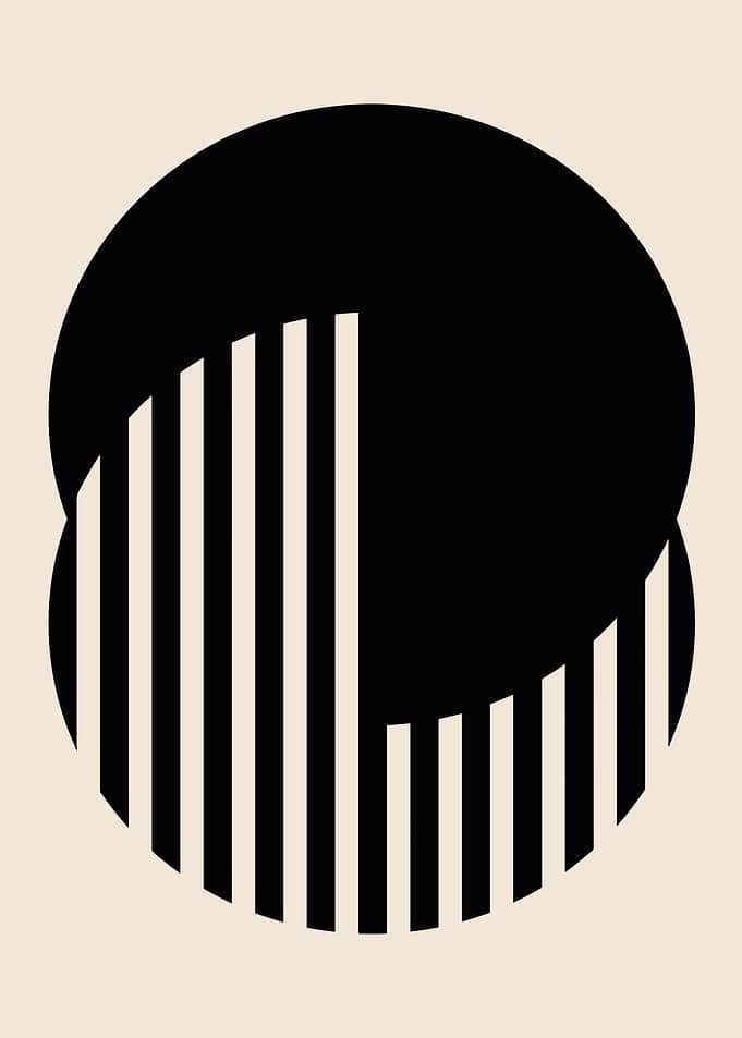 Abstract Black and White Geometric Design