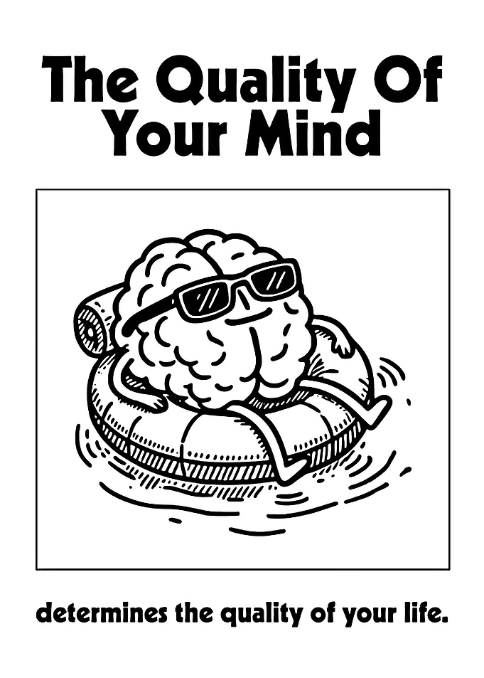 Brain on vacation illustration
