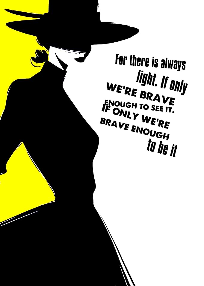 Silhouette with Inspirational Quote