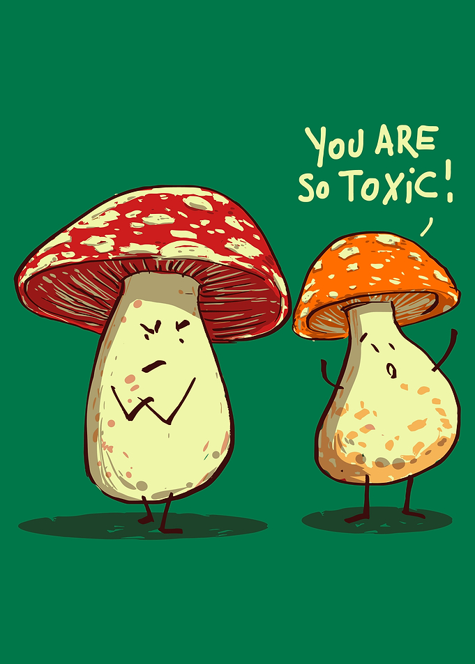 Toxic Mushrooms Cartoon