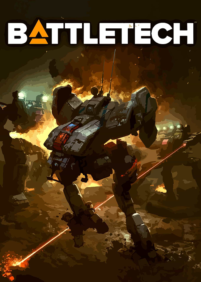Battletech Mech in Combat