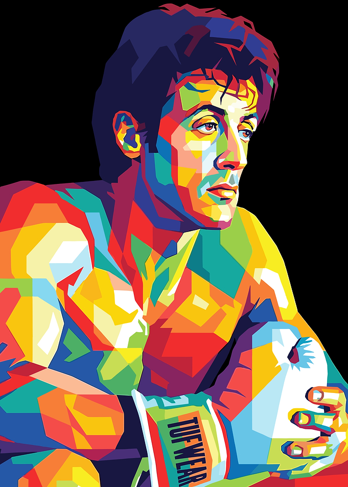 Sylvester Stallone Rocky Pop Art Portrait