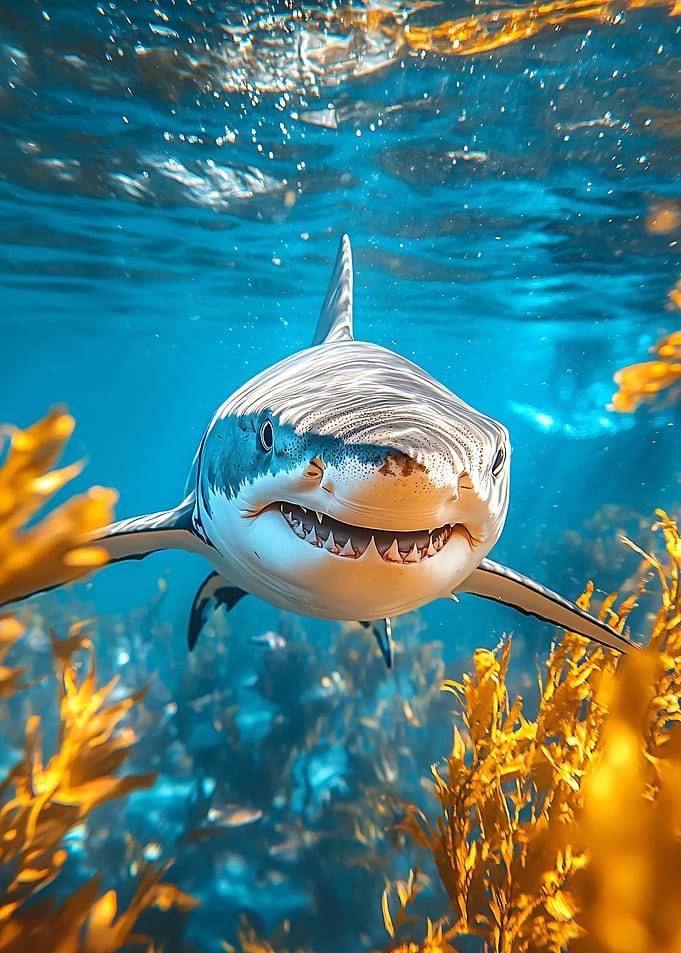 Great White Shark Underwater Portrait