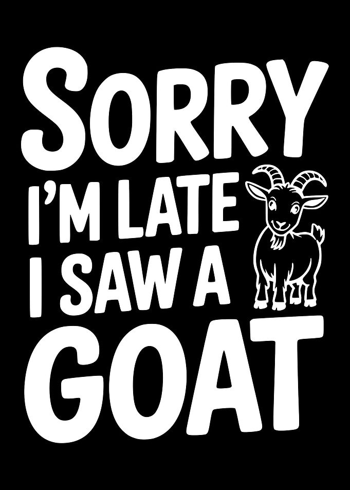 Sorry I'm Late I Saw Goat