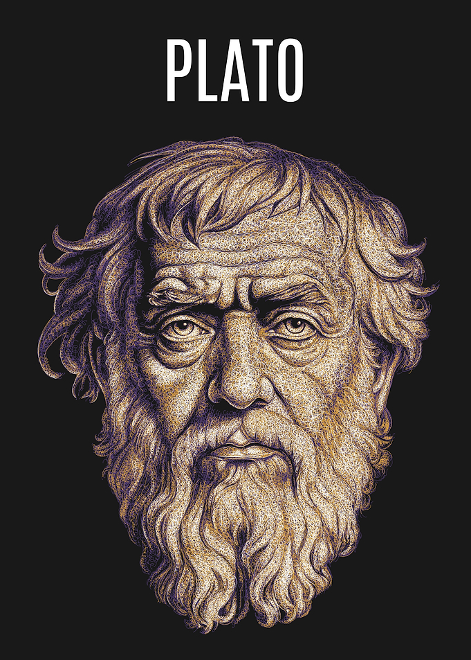 Plato Portrait Illustration