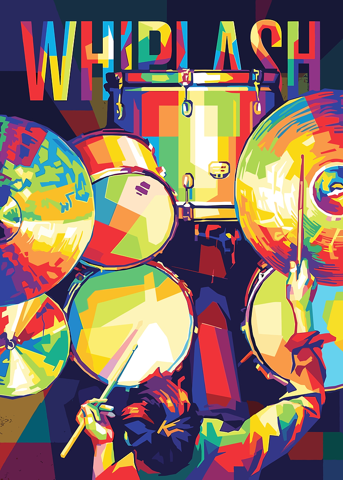 Whiplash Drum Set Pop Art