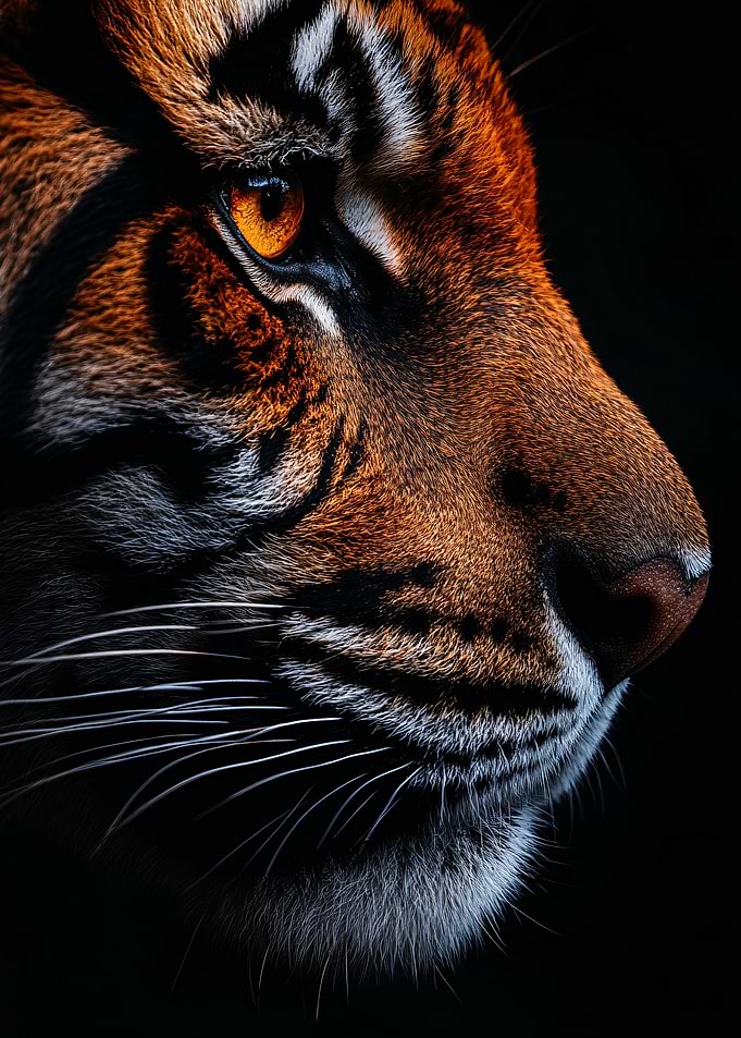 Tiger Portrait Close-Up