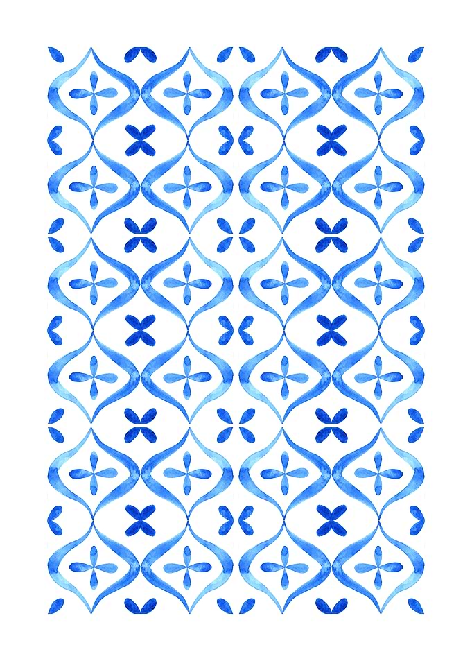 Blue Watercolor Pattern