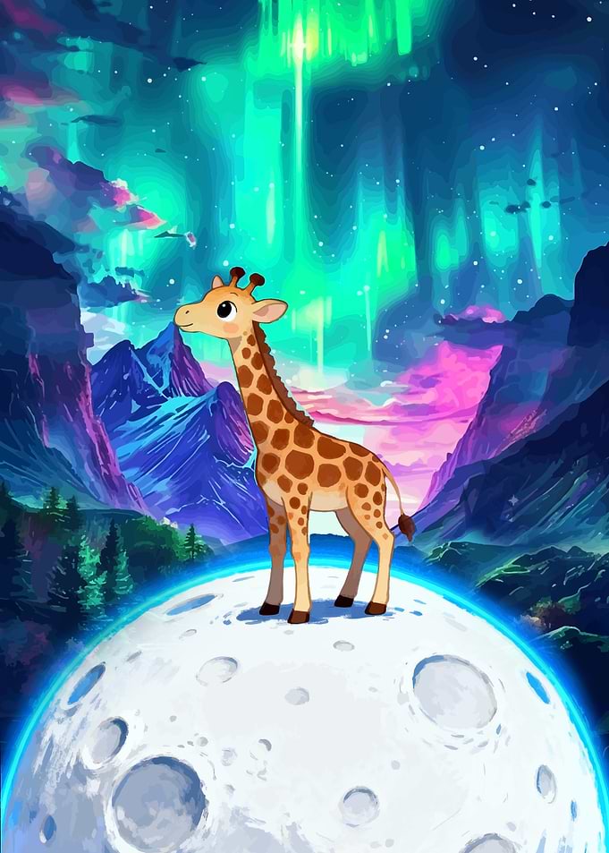 Giraffe on the Moon