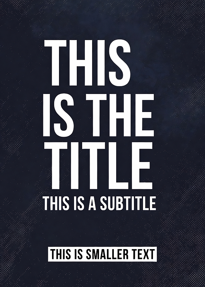 Text on Dark Blue Background