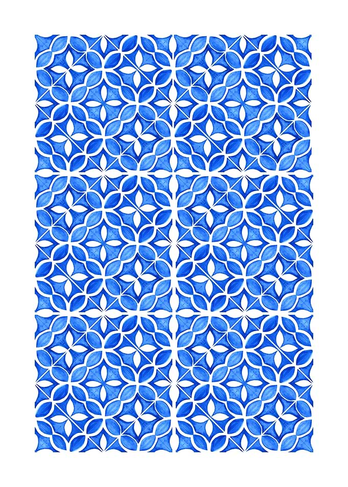 Blue and White Floral Pattern