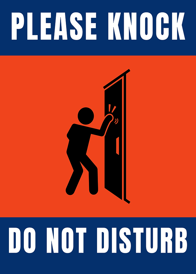 Please Knock Do Not Disturb Sign