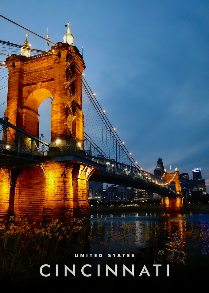 Cincinnati Bridge at Night