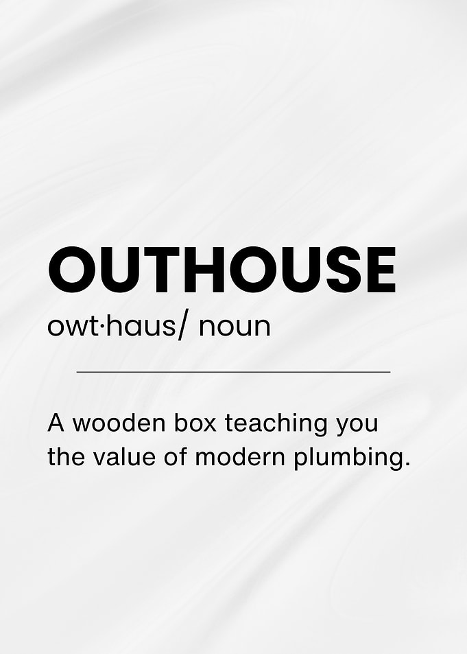 Outhouse Definition Typography Art