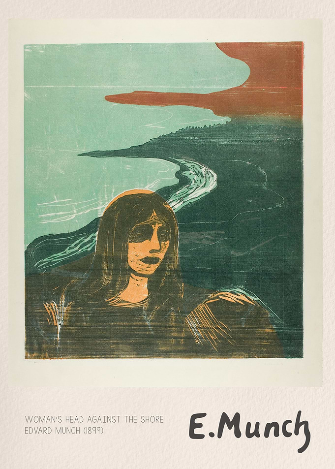 Woman's Head Against the Shore by Munch