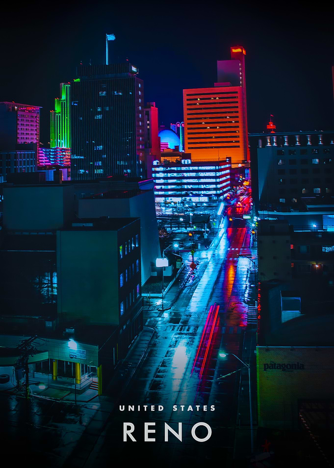Reno Nevada at Night