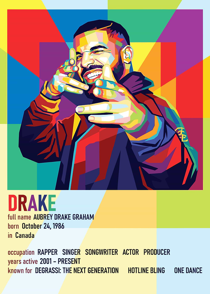Drake Colorful Portrait