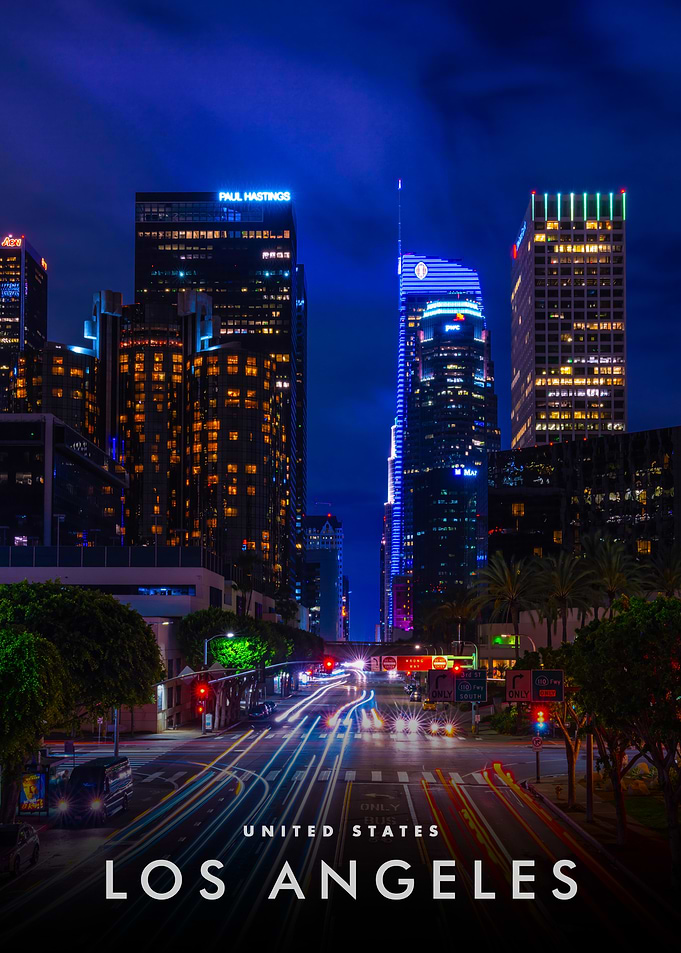 Los Angeles Cityscape at Night