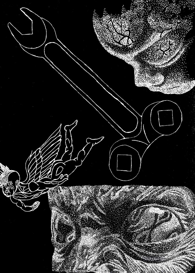 Abstract Black and White Art