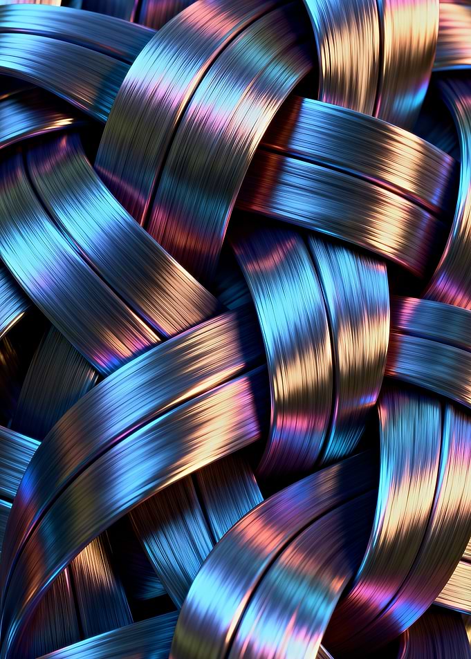 Woven Metallic Strands Abstract