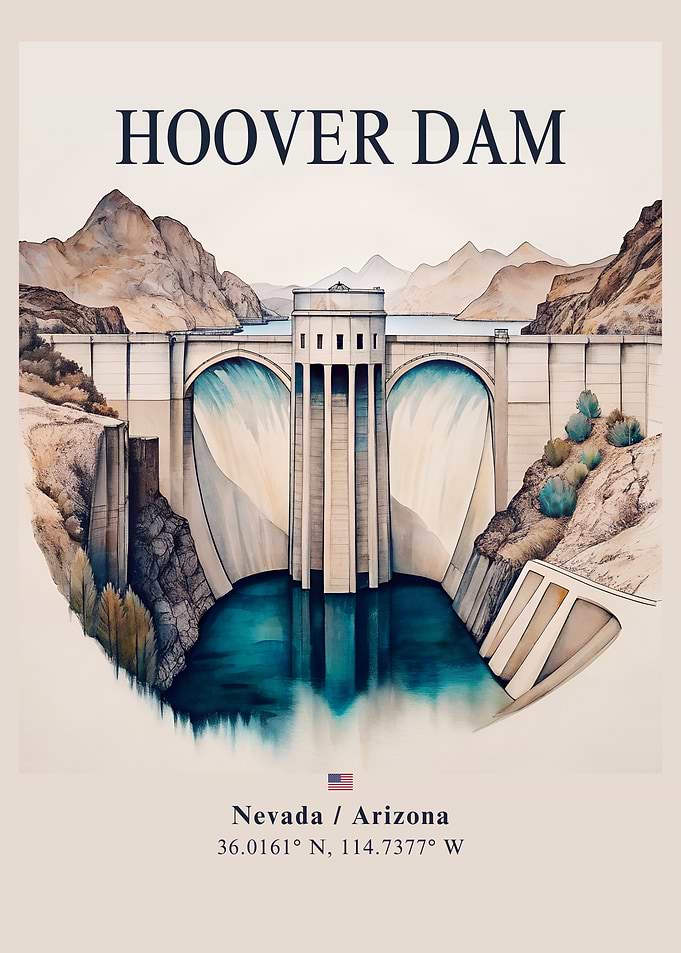 Hoover Dam Travel Poster