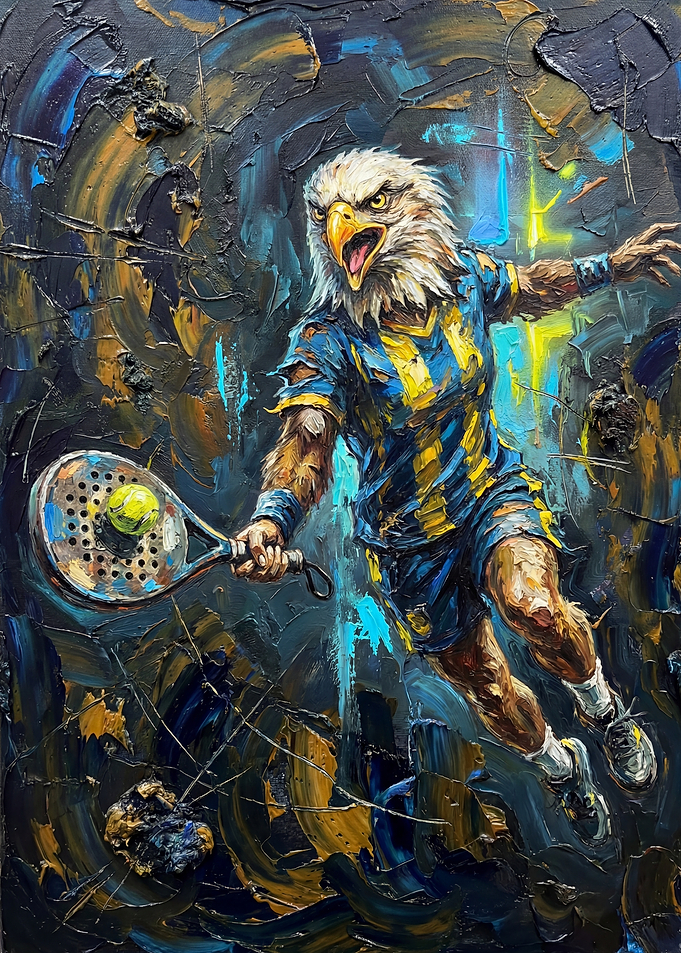 Eagle Paddler Painting