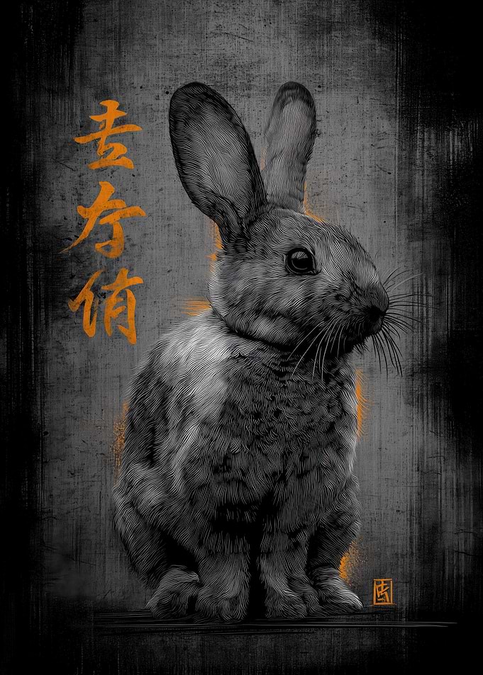 Ukiyo Minimalism Rabbit