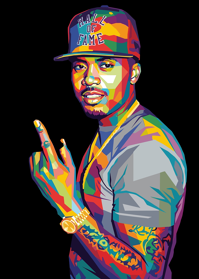 Nas Colorful Portrait wpap