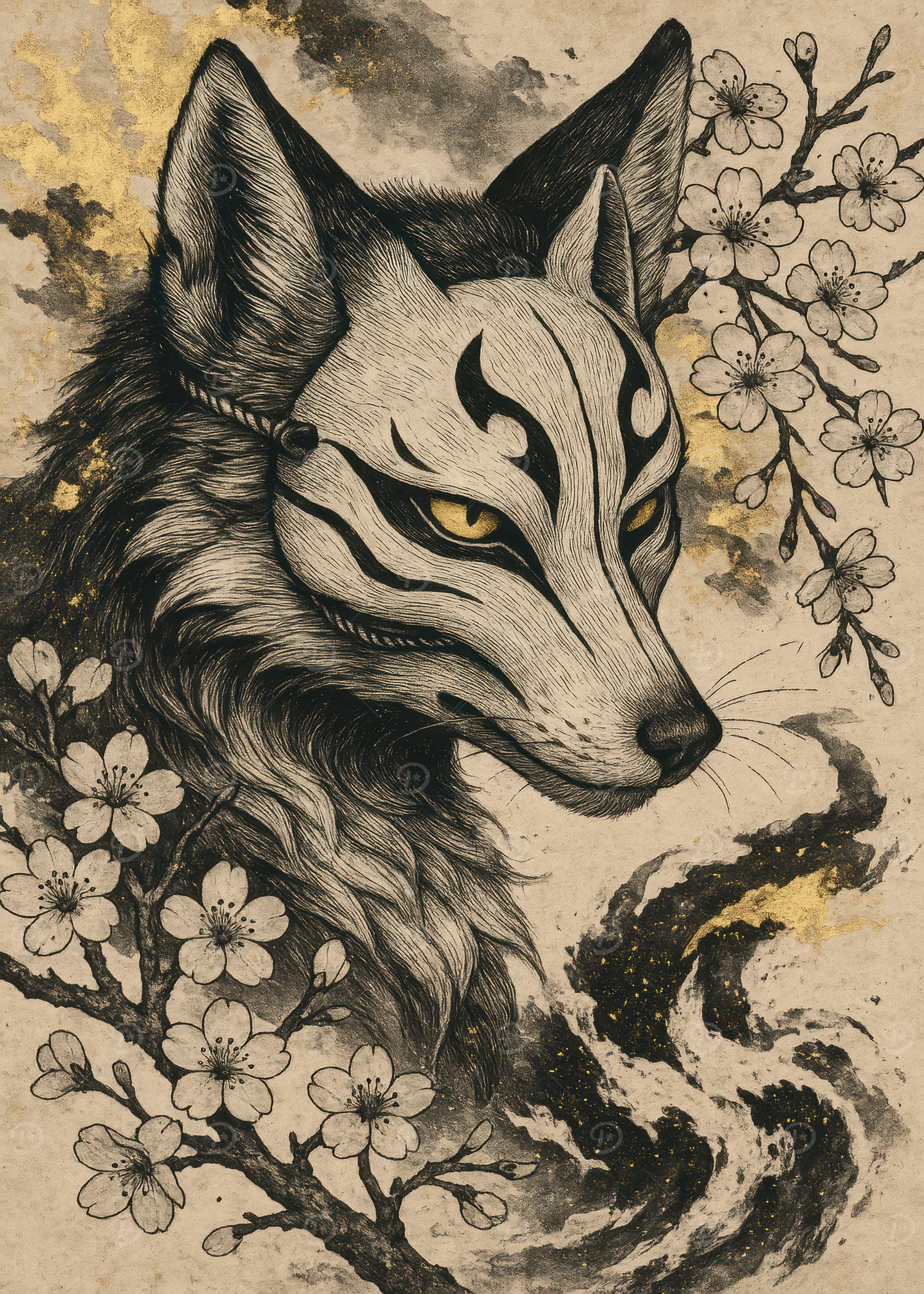 Kitsune (1 of 3) metal poster - Limited Edition | Displate