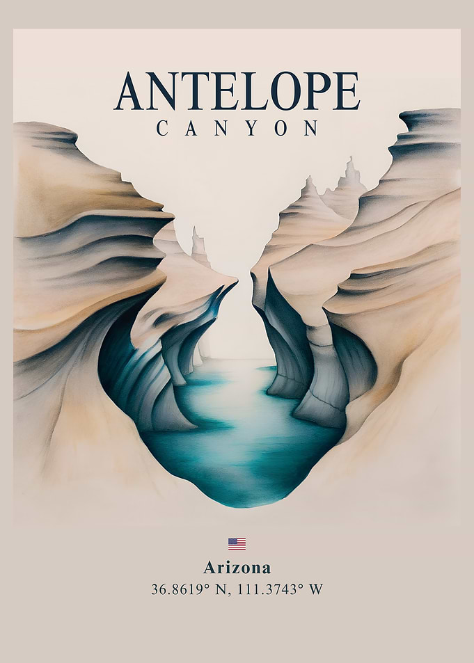 Antelope Canyon Arizona Travel Poster