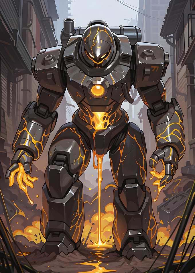 Lava Robot in Urban Setting